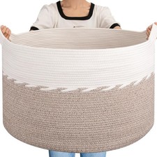 125L Extra Lar Blanket Basket, 25" x 16", Jumbo Laundry Hper,