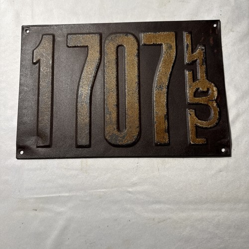 1913 Illinois ILL #1707 License Plate Car Tag Auto Register Man Cave Art CLEAN
