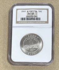 2001 P Capitol Half Dollar NGC MS69