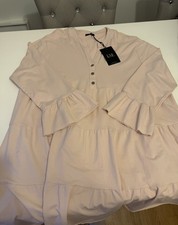 Made in Italy - Pale Pink Cotton Dress - Plus Size 24/26 - 52inch Chest