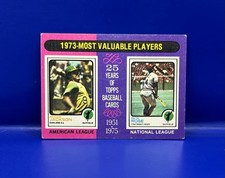 1975 Reggie Jackson Pete Rose Topps MVPs #211 Oakland A’s Cincinnati Reds Yankee