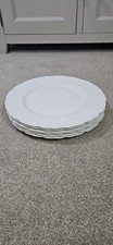 Wedgwood White Cabbage Leaf Dinner Plates – Set of 6 – Bone China 🥬