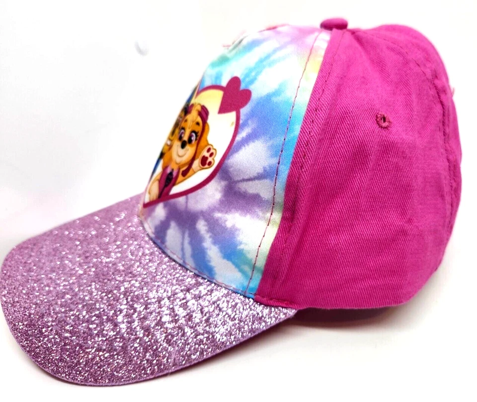 Chapéu caminhoneiro infantil PAW Patrol Nickelodeon multicolorido com aba rosa glitter - Imagem 2 de 4