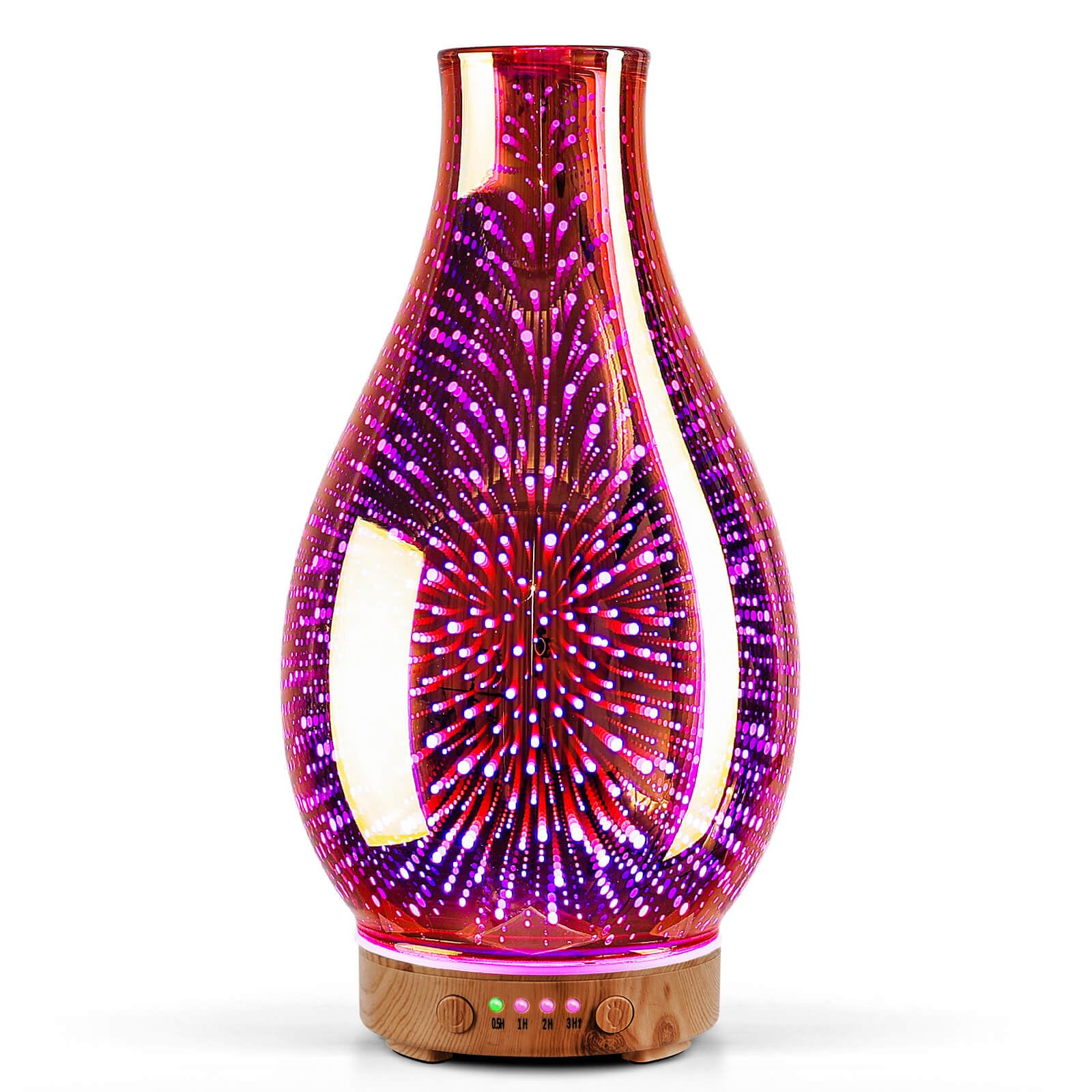 Essential Oil Diffuser 3D Glass Aromatherapy Ultrasonic Humidifier Cool Mist,...-image