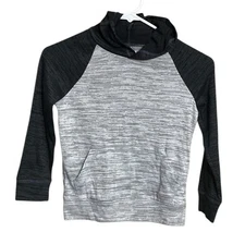 NEW Jumping Beans Black Grey Hacci Raglan Pullover Hoodie - Size 6