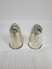 Vintage 2pc Set GORHAM 1270 HONEY BEE HIVE Sterling Silver Salt Pepper Shakers