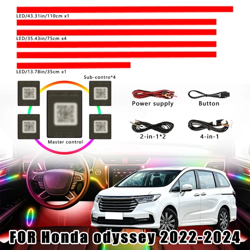 Atmosphere Lamp Kit for honda odyssey 2022-2024 Interior Car RGB Lights deal from eBay