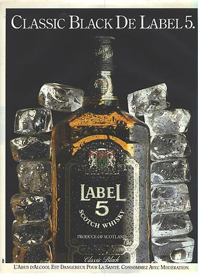 WERBUNG WERBUNG 1989 LABEL 5 Scotch Whisky CLASSIC BLACK