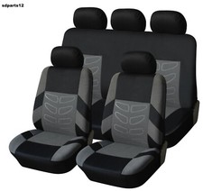 Per Fiat Lancia Set Coprisedili Grigio Bicolore Fodere Auto in Busta Pvc