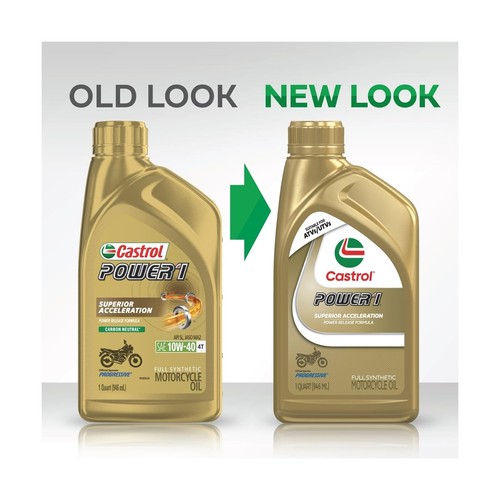 Castrol Power1 4T 5W-40 Full Synthetic Motorcycle Oil, 1 Quart, Pack of 6 - Picture 4 of 6