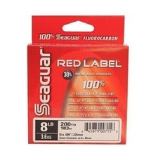 Seaguar Red Label 100 Fluorocarbon Main Fishing Line 200yd 8lb Clear 08RM250