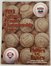 Atlanta Braves Souvenir Scorebook 1993 Philadelphia Phillies Great Ads! National