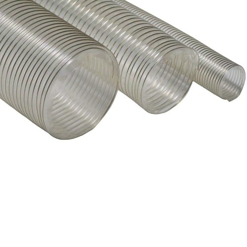 7 in. D x 12 ft. PVC Coil General Purpose Flexible Ducting in Clear - Picture 4 of 6