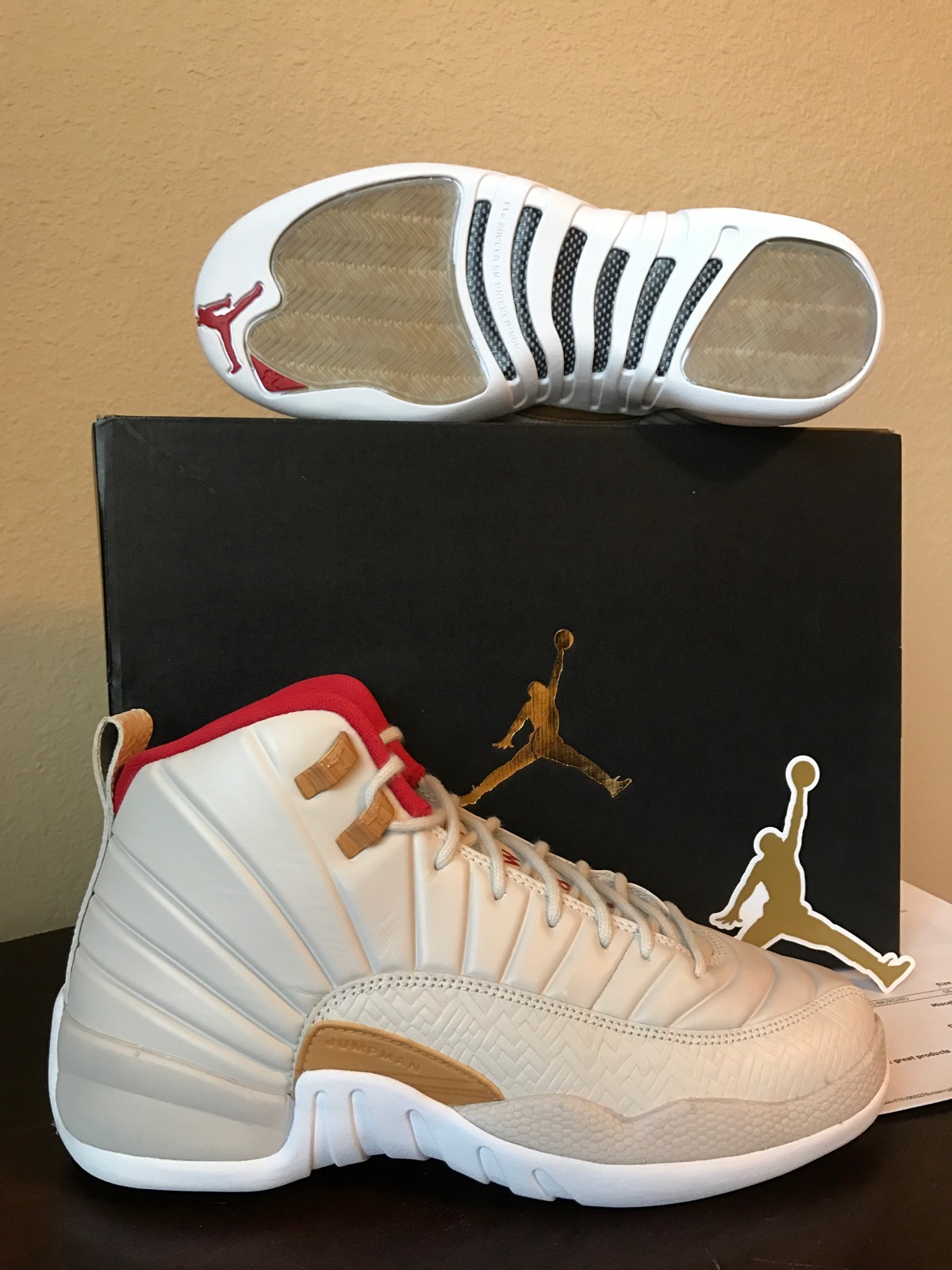 DS Air Jordan 12 Retro CNY Sz-8Y W/Receipt 881428 142 Flu Game PSNY DB OVO Bred DS Air Jordan 12 Retro CNY Sz-8Y W/Receipt 881428 142 Flu Game PSNY DB OVO Bred