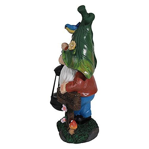 GARDEN STATUE LANTERN GNOME, SOLAR GNOME WITH SOLAR LIGHT , SOLAR GNOME FIGURINE - Bild 10 von 19