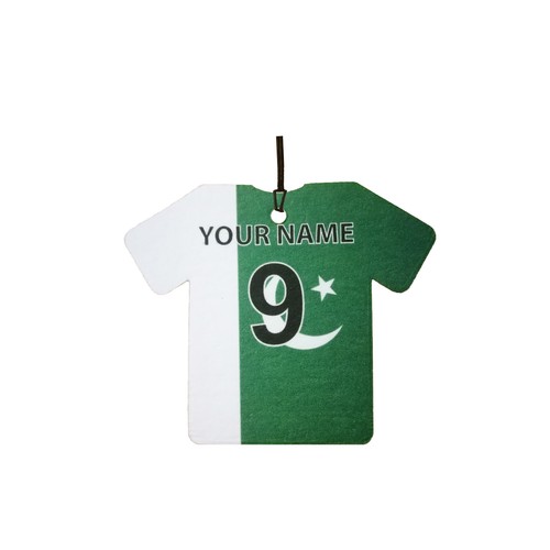 Personalised Pakistan Flag Jersey Car Air Freshener - Picture 2 of 2