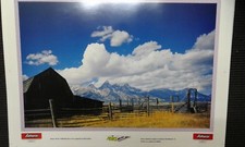 Grand Teton Mountains Ranch View Picture Poster 28 x 20 in