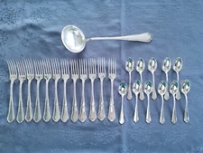 Silver Plated Metal Cutlery Set Model Net Very Good Condition