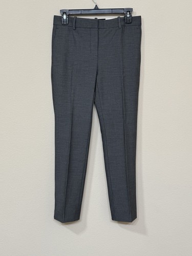 Ann Taylor Women’s Dark Gray Mid Rise Flat Front Comfort Ankle Dress Pants 2P
