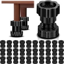 31 pcs Adjustable Furniture Risers Sofa Table Height Adjustable Leg Risers Black
