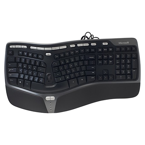 Microsoft Natural Ergonomic Keyboard 4000 v1 USB w/Riser Stand TESTED E5599 - Picture 7 of 11