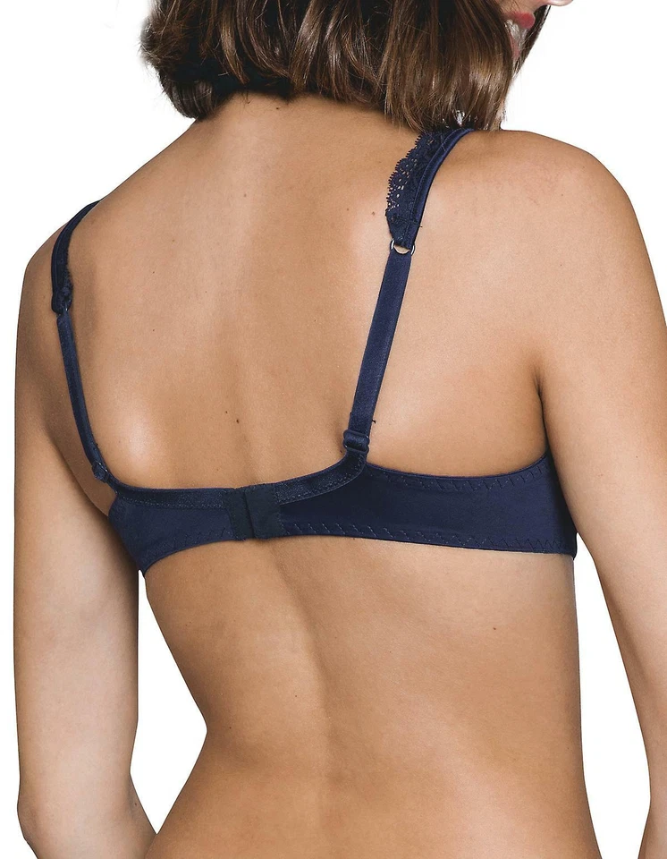 Sujetador de encaje con aros MAISON LEJABY Paris Midnight azul marino GABY 38B NUEVO 13833 Foto 4 de 4