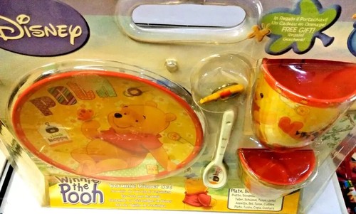 Servizio da tavola WINNIE THE POOH DISNEY 4 pz. in ceramica +omaggio portachiavi - Imagen 2 de 3