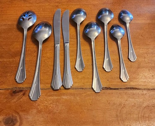 Vintage Lot of 9 pc Brighton by Towle Housewares Stainless Korea Flatware - Picture 4 of 5