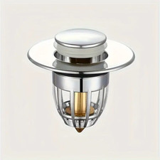 Universal Bathroom Sink Plug W/Hair Stopper Drain Filter Bullet Core Push Pop Up