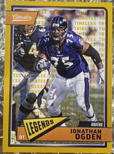 2018 Classics Timeless Tributes Gold #103 Jonathan Ogden /99 Baltimore Ravens