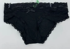 NWOT Honeydew Intimates Ahna Rayon Hipster Panty Black 200461 Women's Sze L