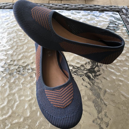 Steven Natural Comfort Beck Leather Woven Blue Flat Shoes sz 7.5 M - Picture 3 of 11