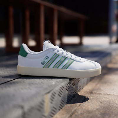 Adidas Women's VL Court 3.0 'White Semi Court Green' Shoes JQ7313
