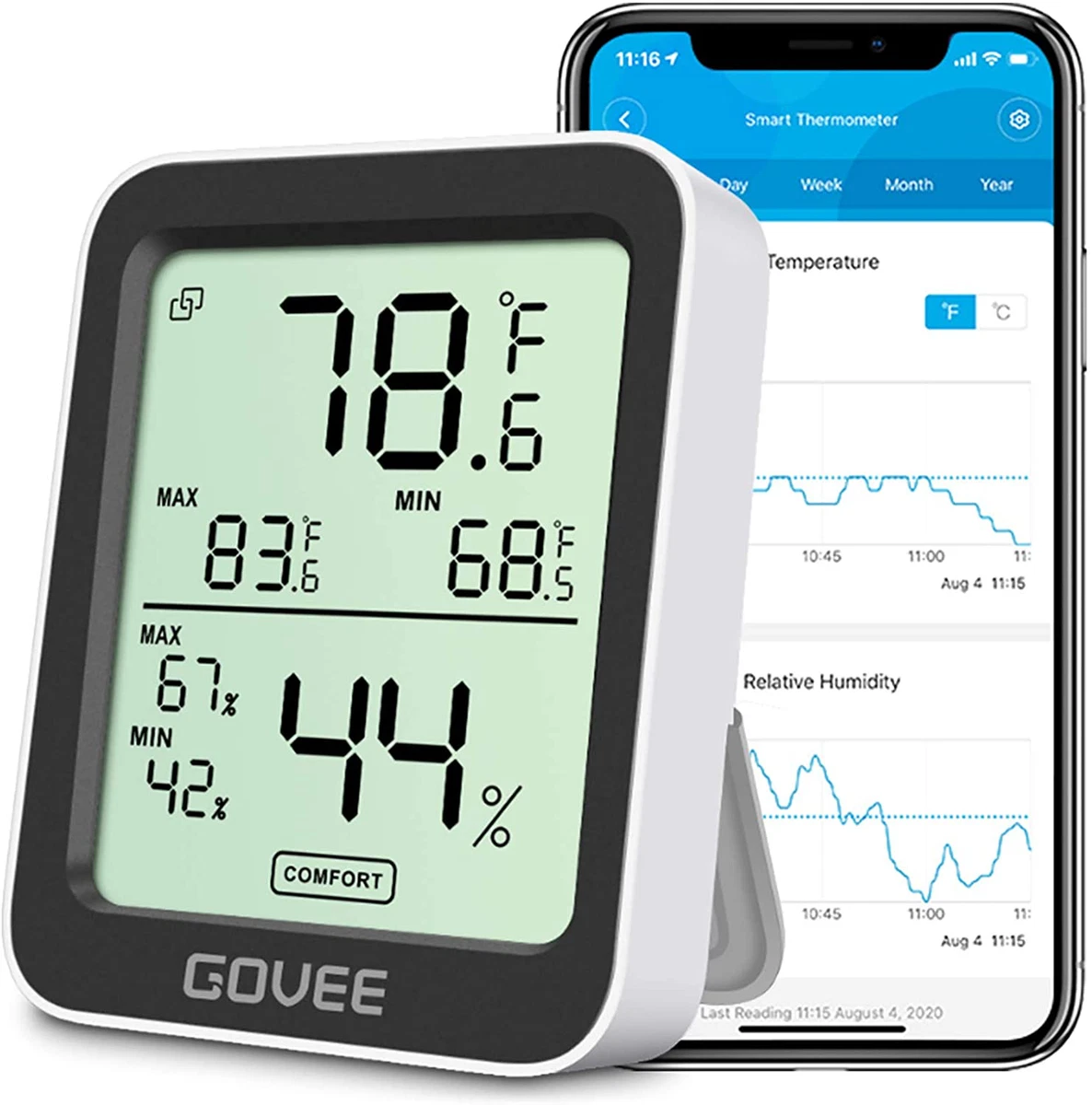 Wireless Temperature Humidity Meter with Remote Sensor