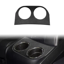 Real Carbon Fiber Rear Drain Cup Holder Trim Cover For Lincoln Navigator 2007-14