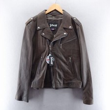 Schott Nyc Womens Leather Jacket Xxl Brown Perfecto Biker Motorbike Bnwt Rrp£599