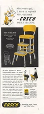 Cosco Step Stool Print Ad Vintage Advertisement Household Columbus IN 1950