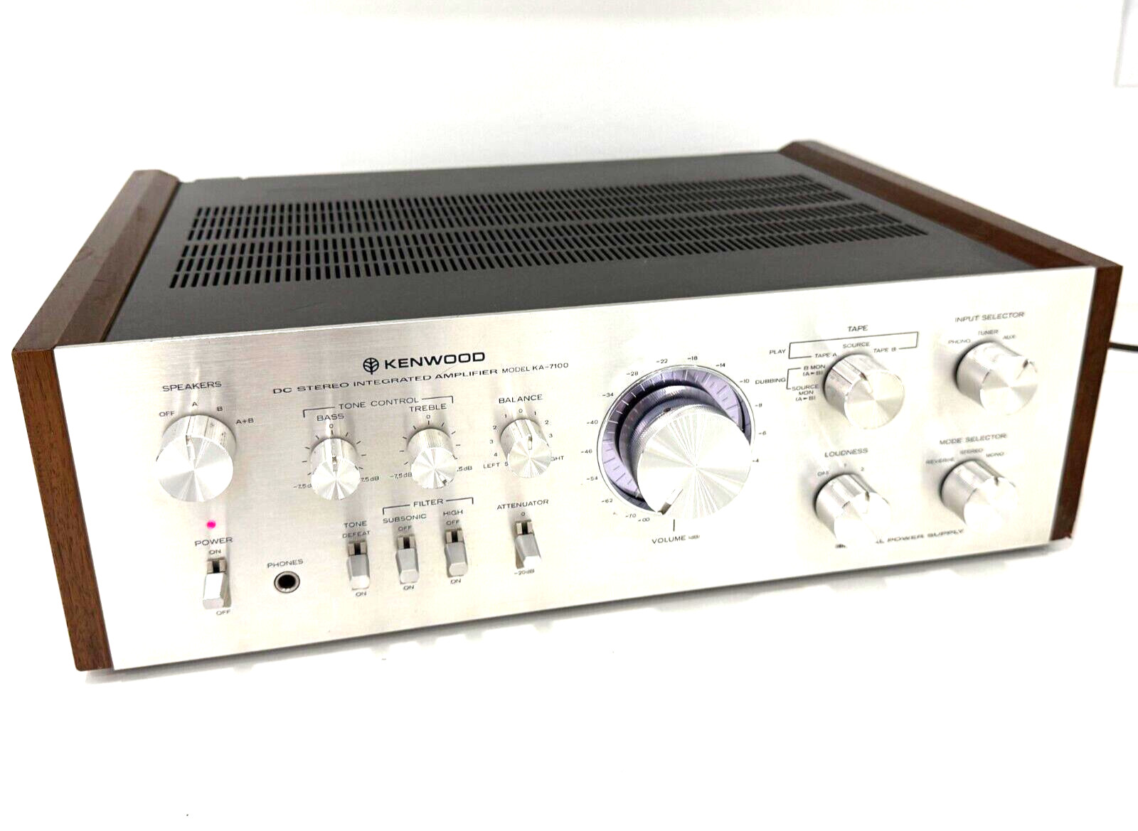 Vintage Kenwood DC Stereo Integrated Amplifier KA-7100