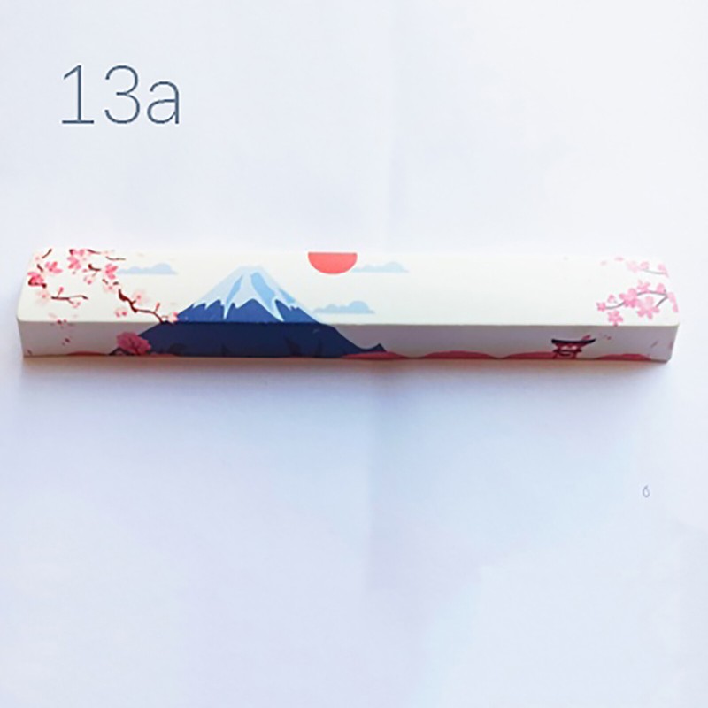 PBT Space Key Cap Mechanical Keyboard Keycaps Spacebar 6.25U Sakura Cherry 5side
