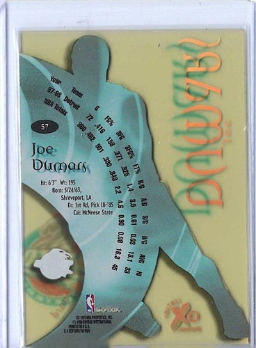 Skybox E-X Century 1998-99 - Joe Dumars #57 - casi nuevo - Imagen 2 de 2