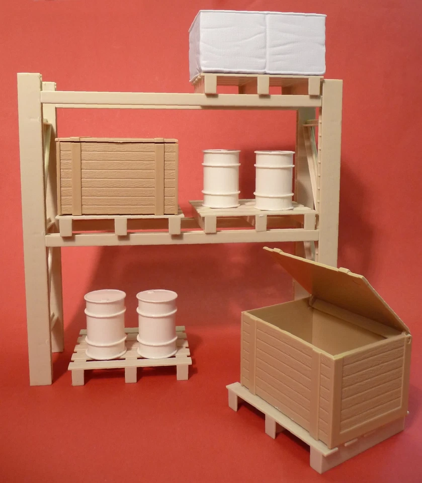 RC GABELSTAPLER Länge 28cm mit viel Zubehör + REGAL "Ferngesteuert 27MHz" 87865 - Bild 3 von 4