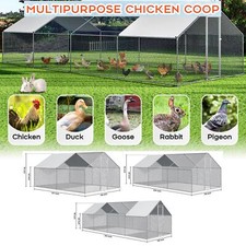 Large Walk in Chicken Coop Backyard Hen House Outdoor Farm Ranch Poultry Cage