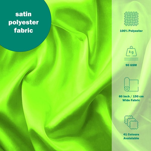 Silky Satin Liquid Fabric Plain Luxury Dress Crafts Decorations Drape Dancewear - Picture 108 of 121