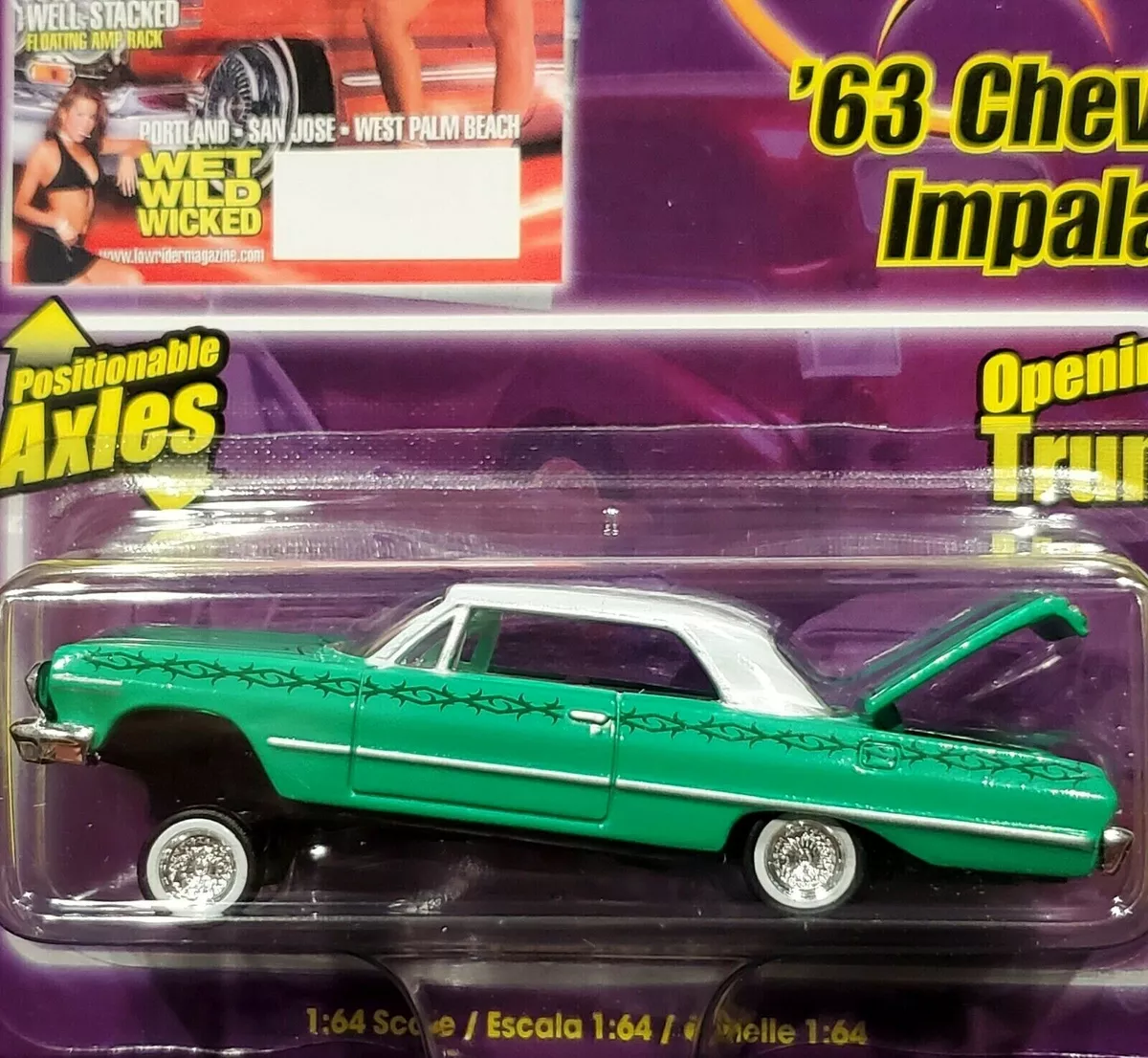 Revell 63 1963 Chevy Impala Lowrider Magazine Chevrolet Collectible Car Grn  VHTF