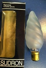 GIRARD-SUDRON B22 60W FLAMBEAU Riesenkerze Glühlampe gedreht MATT 240V