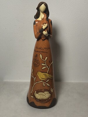 Signed Delton Woman Whit Baby Original Resin Figurines 7 3/4''Unique Design