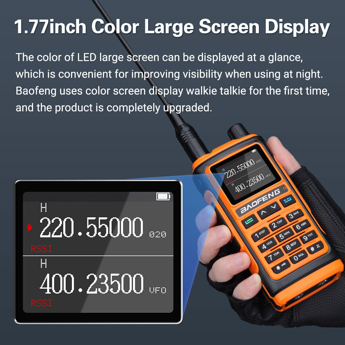 Baofeng UV-17 Pro L Walkie Talkies Two Way Radio Tri-Band NOAA & Extra batteries