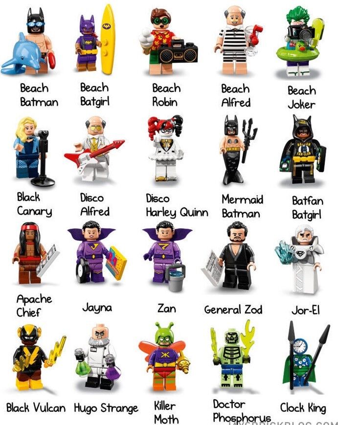 THE LEGO® BATMAN MOVIE Series 2 71020, Minifigures