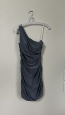 Sherri Hill Dress. NWOT Authentic. Gray One Shoulder Homecoming Cocktail Dress.