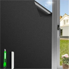 Total Blackout Window Privacy Film,Window Blackout Film Privacy Heat Control Sun